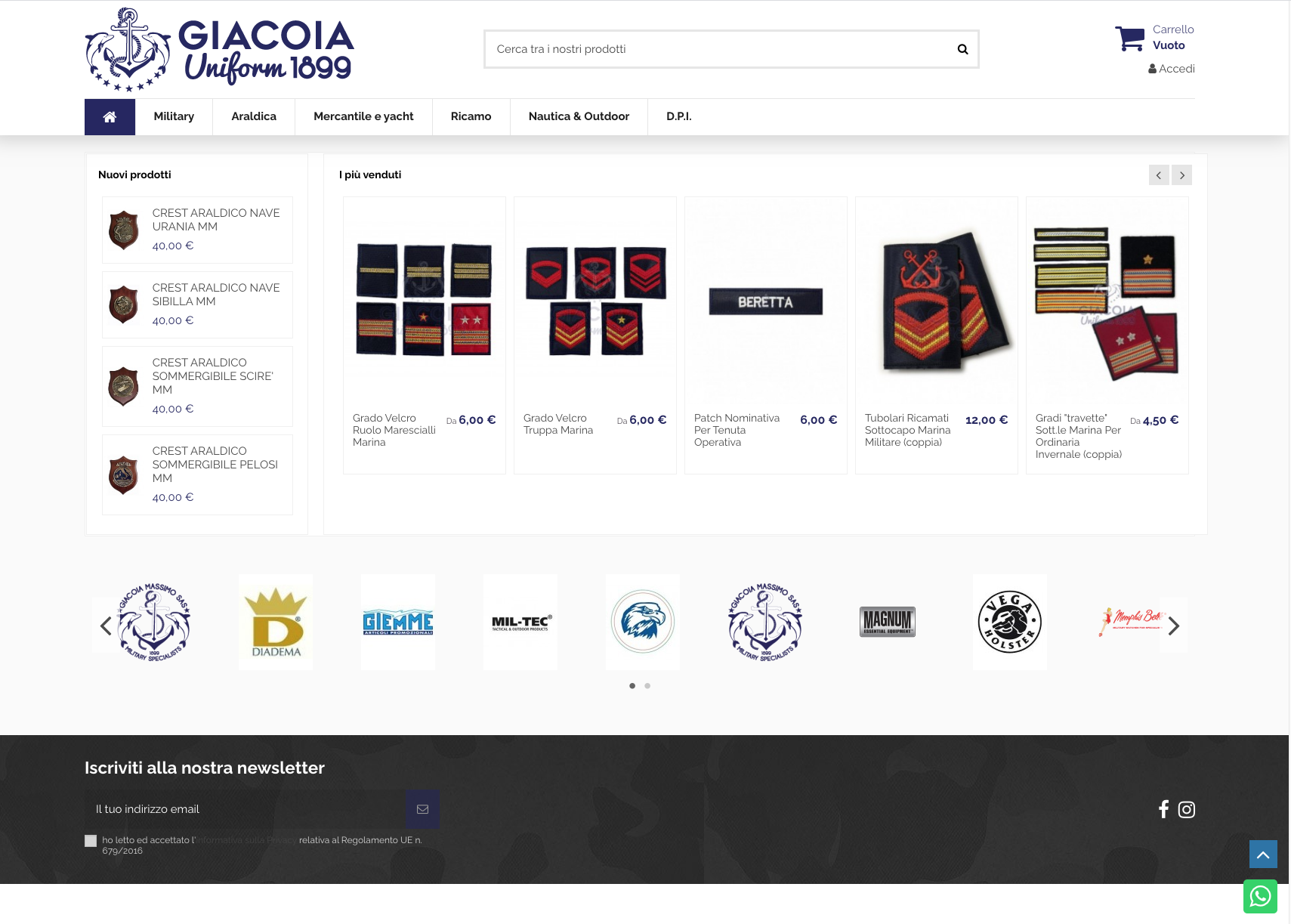 Giacoia sito ecommerce realizzazione progetto web 1
